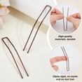 thumbnail image 3 of 30 Pcs U Shaped Hair Pins 3 Inch Ballet Buns Bobby Pins Hair Clips Brown Metal U Shaped Hairpins for Updo Bun with Storage Box Hairs Accessories, 3 of 5