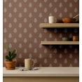 thumbnail image 4 of S4Sassy Peel and Stick Wall Covering, Floral Buti Print Removable Wallwrap- Asian Style Walls Mural, Instant Wall Makeover for Bathroom, Closet Interior Self-Adhesive Wallpaper Vinyl- Brown, 25"x360", 4 of 9