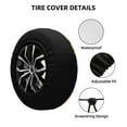 thumbnail image 2 of Pofeuu Playful Ghosts Night Sky Print Spare Tire Wheel Cover for Car Truck SUV Camper Universal Fit Spare Tire Cover RV Spare Tire Covers-17 inch, 2 of 6
