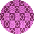 thumbnail image 1 of Ahgly Company Machine Washable Indoor Round Abstract Purple Modern Area Rugs, 5' Round, 1 of 4