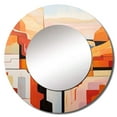 thumbnail image 2 of Designart "Abstract Storm In The Canyon Desert" Canyon Rund Mirror For Wall Decor - Large Coral Round Printed Mirror - Traditional Round Office Mirror - 23" x 23", 2 of 6