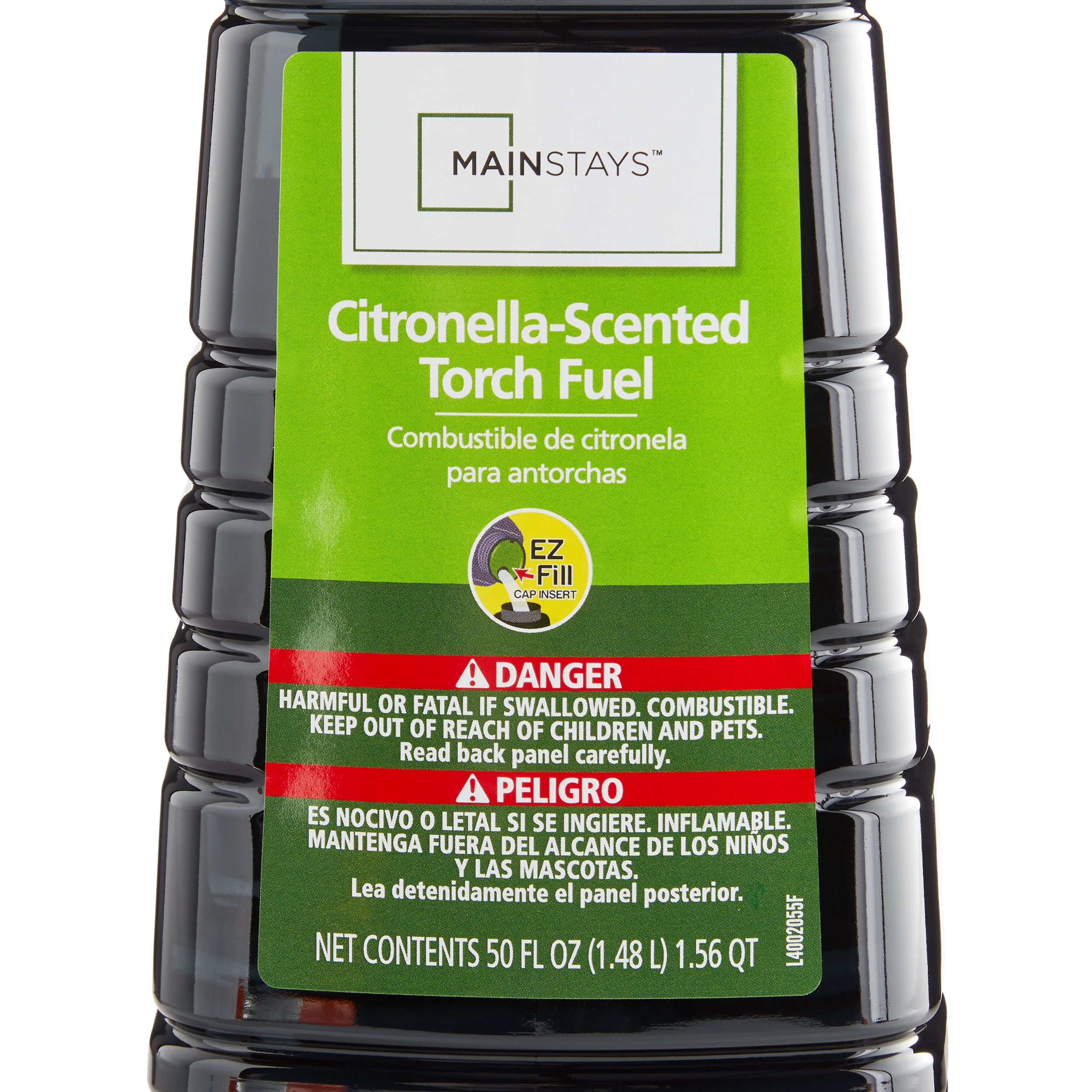 Mainstays Citronella-Scented Torch Fuel, 50 oz Easy Pour Bottle, for Patio, Garden, and Backyard Torches & Tabletop Use