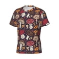 thumbnail image 5 of Vsdgher Forest Wild Mushroom Print Men's Dry Fit Mesh Athletic Shirts Moisture Wicking Tennis T-Shirt Tops, 5 of 9