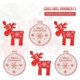 thumbnail image 3 of Adornos colgantes de madera para árbol de Navidad, 12 piezas Adornos de madera para árbol de Navidad, Colgantes de decoración de madera, Adornos colgantes de madera para árbol de Navidad con cajas de almacenamiento y cuerda y cuentas(J oso de fresa Electrónica, 3 of 5