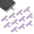 thumbnail image 1 of 12pcs Phone Tether Tab, Universal Phone Lanyard Patch T Shape Cell Phones Strap Replacement Part for Most Smartphone Cases, Purple, 1 of 6