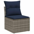 thumbnail image 3 of vidaXL Garden Sofa Set 8 pcs Grey Poly rattan, 3 of 5