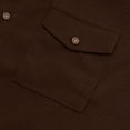 thumbnail image 4 of YLSDY Corduroy Shirt for Men Short Sleeve Summer Solid Casual Loose Lightweight Button Down Cargo Work Shirts with Pocket Brown S, 4 of 8