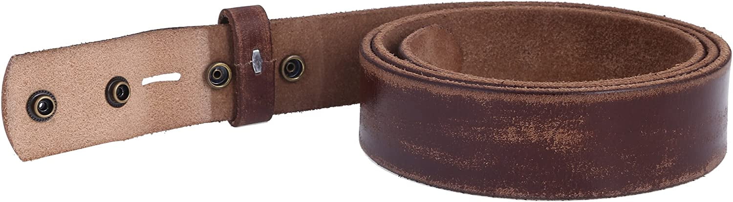 1.5 Wide Chestnut Leather Belt Strap Replacement with Snaps – Buckle My  Belt