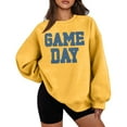 thumbnail image 2 of jobturf Football Sweatshirts for Women Game Day Letter Graphic Sweatshirt Soft Fleece Y2k Long Sleeve Crew Neck Pullover Tops L, 2 of 5