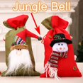 thumbnail image 4 of Bolsas de Navidad con cordón, bolsas de Navidad de tela de diseño 3D para suministros de fiesta de Navidad, 15 x 8 pulgadas Fason WRQX-552, 4 of 7