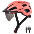 thumbnail image 1 of Casco de bicicleta con parabrisas y visera solar recargable, 1 of 8