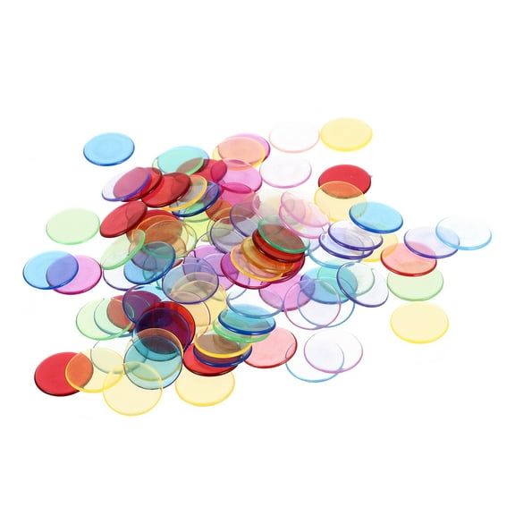 HOKARUA Bingo Marker Chips Bingo Sets, Plastic Multicolor (100 Pack)