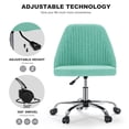 thumbnail image 3 of CONCETTA Adjustable Twill Desk Chair – Stylish Green Lounge Chair for Office or Bedroom Use, 3 of 6