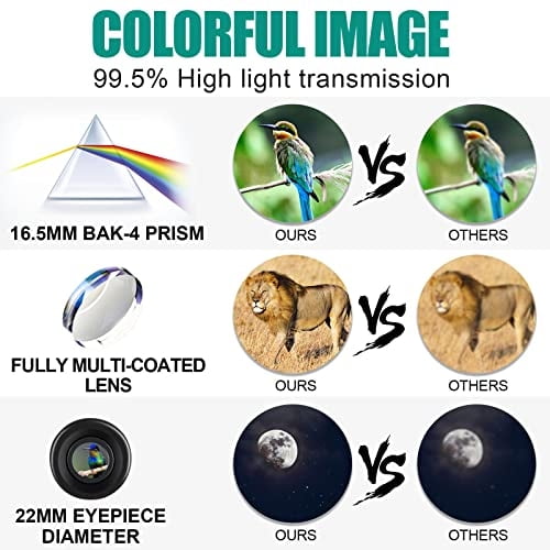 Monocular para Caza Avistamiento de Aves con Baja Visión Nocturna AUCR