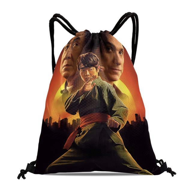 Karate Kid: Leyendas Mochila de Cuerdas para Deportes y Gimnasio, Bolsa de Cuerdas Resistente al Agua, Bolsa Cinch, 30×40cm