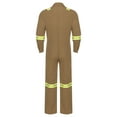 thumbnail image 4 of inlzdz Adult Unisex Long Sleeve Coveralls High Vis Safety Work Uniforms Khaki XL, 4 of 7