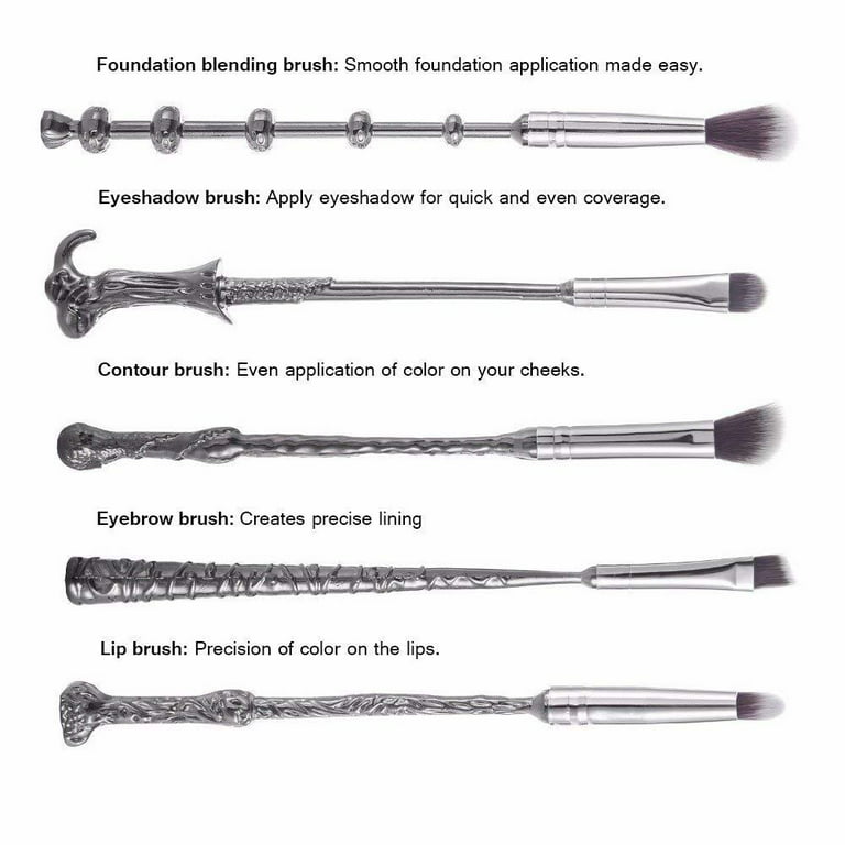 5 Pieces of Harry Potter Makeup Brushes, for Harry Potter Fans, with Gift  bag, Suitable for Eye Shadow, Foundation and so on, the Best Valentines Day