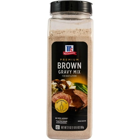 McCormick No Artificial Flavors Premium Brown Gravy Mix, 21.0 oz Bottle