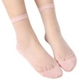 thumbnail image 2 of MSJUHEG Sheer Socks,Mesh Socks,See Through Socks,Trouser Socks Women,Lace Socks,Socks Solid Basic Stockings Multi Selection Simple Glass Stockings Pink One Size, 2 of 3