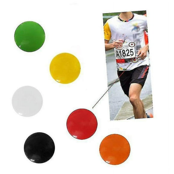 4pcs Marathon Race Number Magnetic Race Bib Holders Running Fix Clips Number Belt Cloth Buckle Triathlon Run Cycling February 8(G Need)Hvid