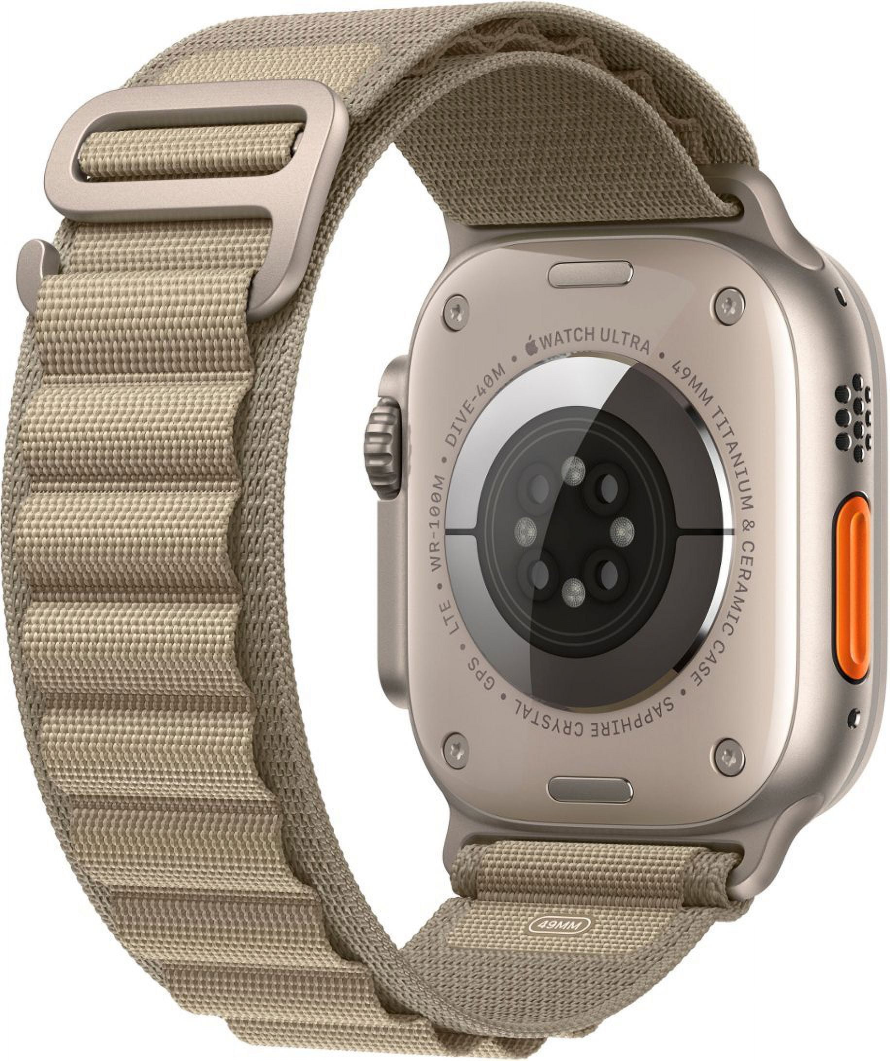 Restored Apple Watch Ultra 2 - GPS + Cellular - 49mm Titanium Case with Olive Alpine loop Medium (Refurbished)