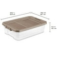 thumbnail image 3 of Sterilite 40 Quart Plastic Stacker Storage Box, Brown, 3 of 11
