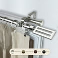 thumbnail image 4 of Zidon 13/16" Double Bay Window curtain rod Adjustable 20"-36", 38"-72" - Satin Nickel,(ABay-73-5D), 4 of 4