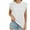 White, variant on Scyoekwg Womens Summer Tops Crewneck Eyelet Tunic Shirts Short Sleeve T Shirts Trendy Solid Color Summer Loose Casual Ladies Tops Blouses (Green,L)