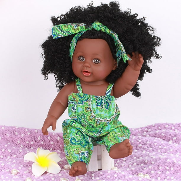 Feltree Real Looking Baby Doll Toys Christmas Gift for Kid Child Boy Girl  Baby Infant Toddler 12 Inch Black Baby Dolls With Clothes A,frican  Realistic Baby Washable Gift For Kids Girls Blue 