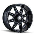 thumbnail image 2 of MAYHEM MONSTIR-8100 20X10 6X135/6X139.7 -12ET 106CB BLACK W/MILLED SPOKES, 2 of 2