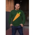 thumbnail image 2 of Halloween Vegetable Carrot Costume Mens Long Sleeve T Shirt, 2 of 5