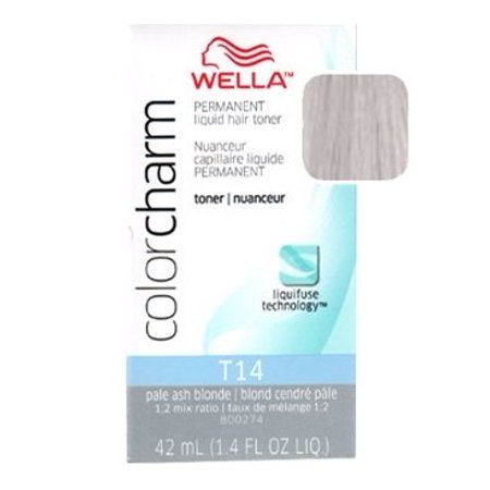 Wella COLOR CHARM, HAIR COLOR Toner - #T14 - Pale Ash Blonde 1.4 oz. (Pack of (Best Way To Tone Blonde Hair)