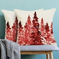 thumbnail image 4 of Christmas Pillow Covers 18 X 18 Inch Set of 2, Red Christmas Trees Decoration Throw Pillow Covers Holiday Farmhouse Winter Pillowcase for Couch Home Sofa Indoor Outdoor Decor, 4 of 6