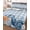 LightBLue, variant on Full Size Quilt Bedding Set, Nautical Coastal Reversible Summer Quilt 3 Pieces, Ocean Starfish Shells Coral Conch Blue Plaid Lightweight Bedspreads Coverlets with 2 Pillow Shams for All Seasons