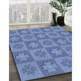 thumbnail image 2 of Ahgly Company Indoor Square Patterned Sky Blue Dress Blue Area Rugs, 6' Square, 2 of 6