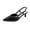Black, variant on Women's Fashionable Casual Solid Color Pointed Toe Open Back Style High Heels Shoes Black 7.5