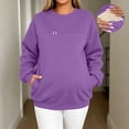 thumbnail image 6 of LIaqionyy Women's Maternity Sweatshirt Nursing Breastfeeding Crew Neck Long Sleeve Pullover Tops Fall Winter Clothes, 6 of 8