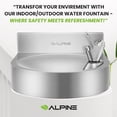 thumbnail image 6 of Alpine Wall Mounted Drinking Fountain, Commercial Water Fountain, Indoor & Outdoor Drinking Fountain Hydration Station, Drinking Water Fountain for School, Courts & More (Stainless Steel), 6 of 9