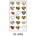 thumbnail image 1 of Pegatinas de tatuaje del día del Orgullo LGBT, tatuaje arcoíris, bandera, corazón, Unisex, 1 of 3