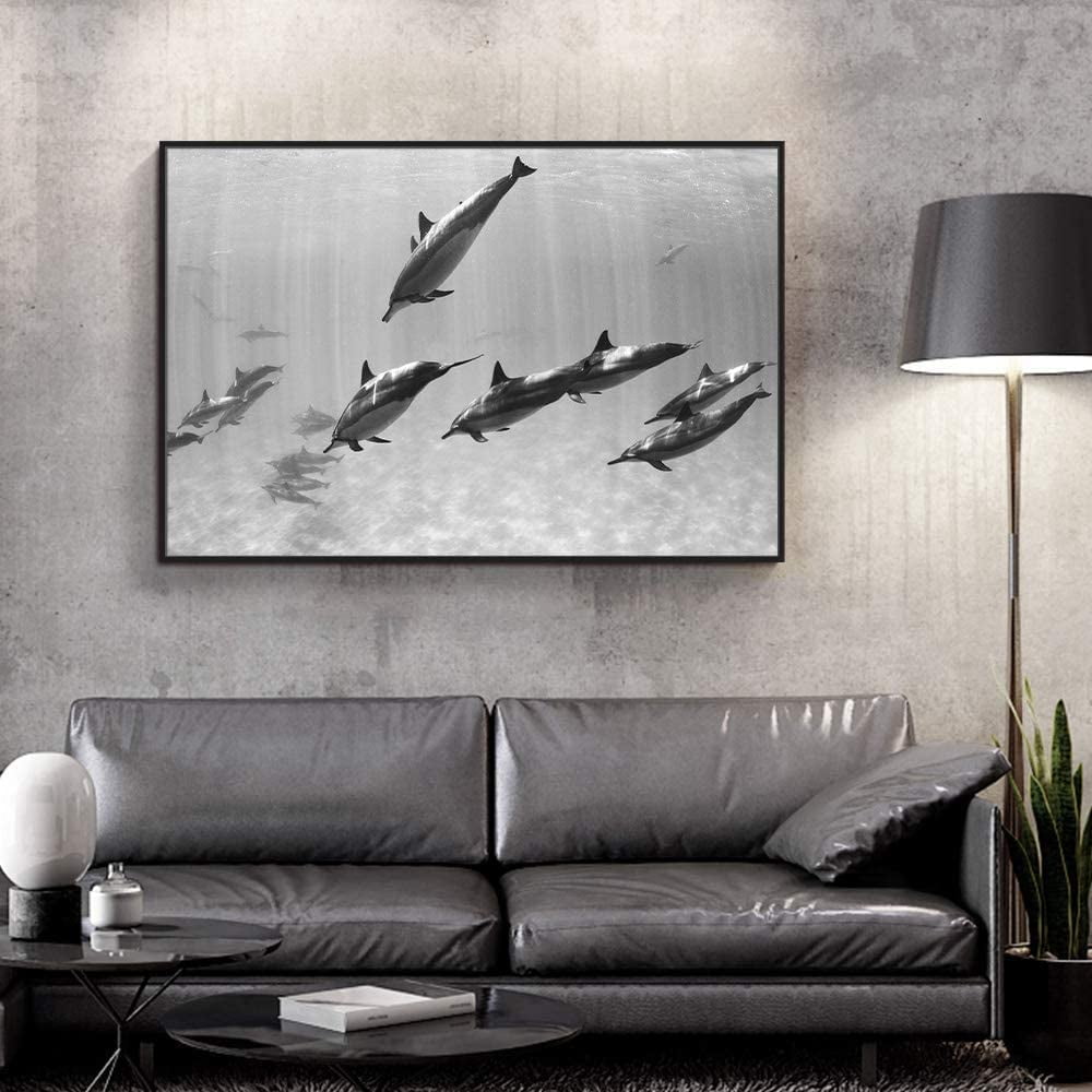 Home Decor Posters Prints Dolphins Art Canvas Print Home Decor Wall Art Poster Home Garden