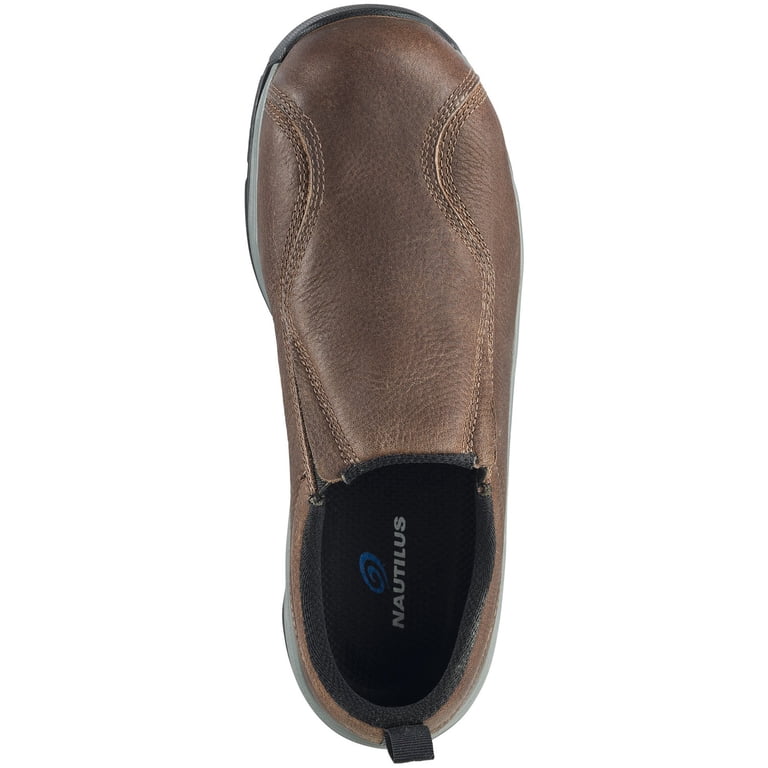 FSI Nautilus 1657 Mens Brown Leather Slip-On ESD Work Shoe  display picture 2