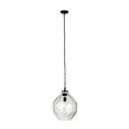 thumbnail image 4 of Creative Co-Op Oversized Geometric Glass Ceiling Light, Matte Black, 4 of 9