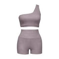thumbnail image 4 of Women's Solid Color Two-Piece Tank Top and Shorts Casual Summer Outfit, 4 of 6