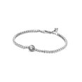 thumbnail image 3 of 925 Nueva Pulsera De Tenis De Plata Minnie Oro Rosa Brillante Adorno De Corazón Ajustable, 3 of 3