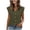Army Green, variant on Womens Shirts Summer Ruffled V Neck Short Sleeve Tops Button Dressy Casual Blouses Beach Clothes