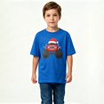thumbnail image 2 of Boys Graphic T-Shirt Monster Truck Santa Christmas Kids Tees 100% Cotton Short Sleeve Tops Ages 4-13Y, 2 of 4