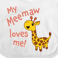 thumbnail image 4 of Inktastic My Meemaw Loves Me- Cute Giraffe Boys or Girls Baby Bib, 4 of 4