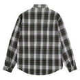 thumbnail image 2 of Jinhomg Big and Tall Plaid Shirts for Men Loose Fit Casual Long Sleeve Button Down Shirts Comfort Lapel Collar Spring Shirts with Chest Pocket White L, 2 of 8