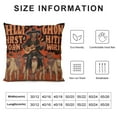 thumbnail image 5 of JEUXUS Rising Hell with The Hippies and The Cowboy Decorative Black Throw Pillow Case 18″×18″,Western Cowboy Cactus Landscape Retro Decorations For Home Bedroom Office Car,Cowboy Gifts for Cowboy, 5 of 5