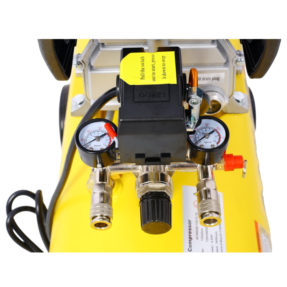 10 Gallon Ultra Quiet Air Compressor, 3.5HP, Max 115 PSI, 70dB Low Noise Oil-Free Air Compressor for Auto Repair, Bike Tires, Garage Spray Painting